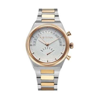 Titan Classique Micromotors 90180KM01 Silver Dial Stainless Steel Strap Analog Men Watch